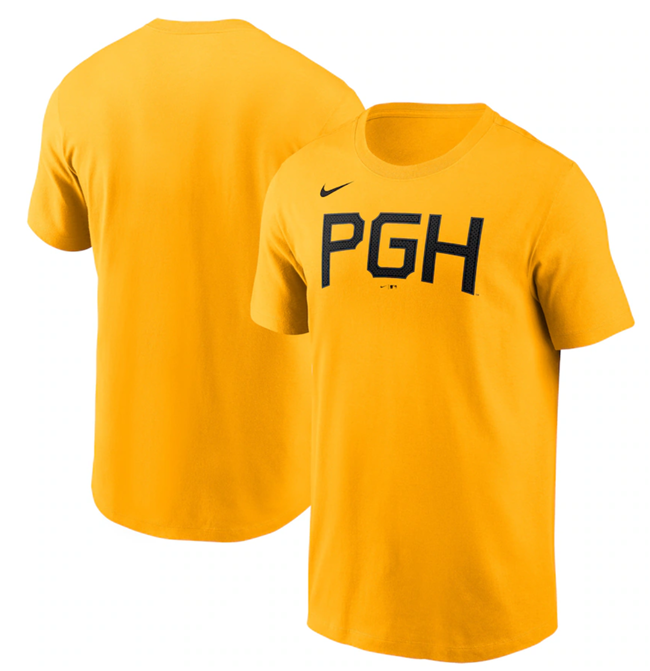 Men's Pittsburgh Pirates Gold 2023 City Connect Wordmark T-Shirt